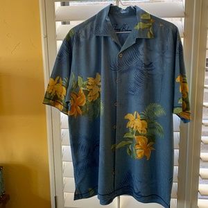 Tommy Bahama Mens Blue Multi Hawaiian Shirt Size M